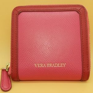 Vera Bradley Leather Zip-around Bi Fold Wallet